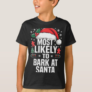 Funny Most Likely To Christmas Family Pajama Match T-Shirt