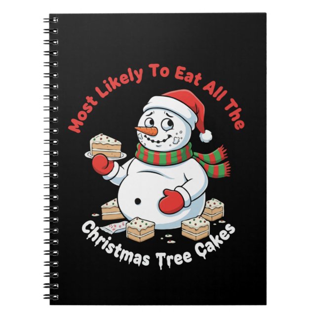 Funny Most Likely To Eat All The Christmas Tree   Notebook (Front)