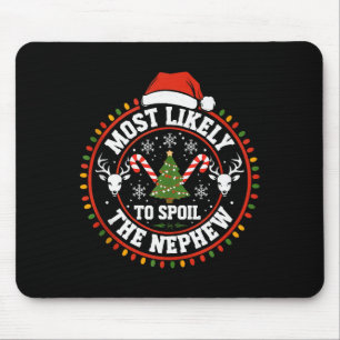 Funny Most Likely To Sil The Grandson Christmas Pa Mouse Pad