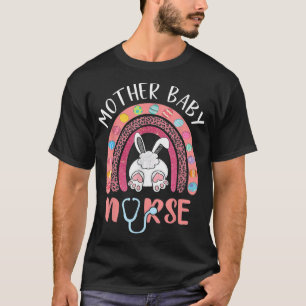 Funny Mother Baby Nurse Rainbow Nursing Happy East T-Shirt