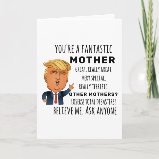 Funny Mother Birthday Best Gift Card (Front)