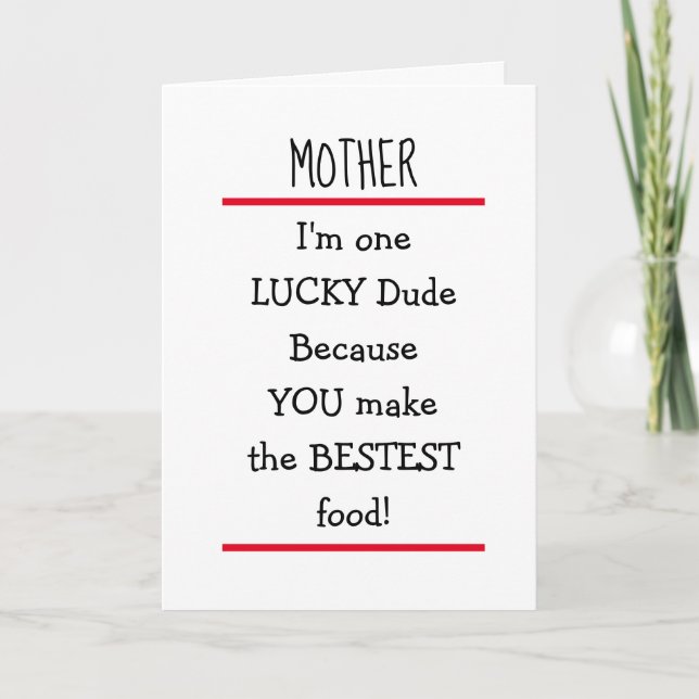 Funny Mother Cheeky Verse Happy Birthday Card (Front)