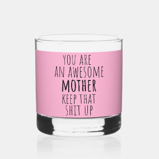 Funny Mother gift from daughter son and kids 2025  Whiskey Glass