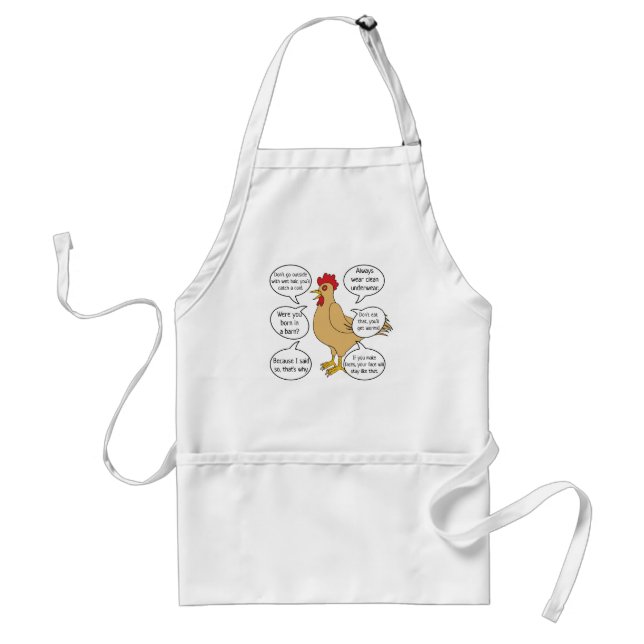 Funny Mother Hen Advice Mom Standard Apron (Front)