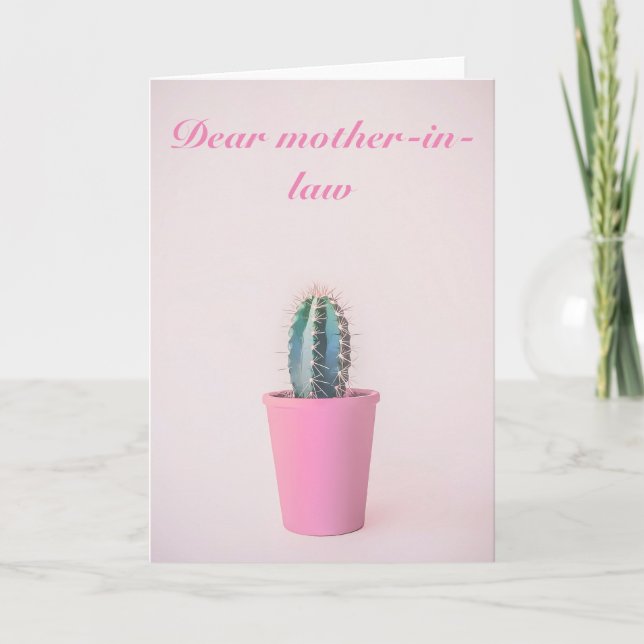 Funny Mother in Law Card (Front)