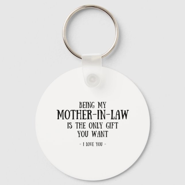 Funny Mother-In-Law Gifts, Mother In Law Gift Keychain (Front)