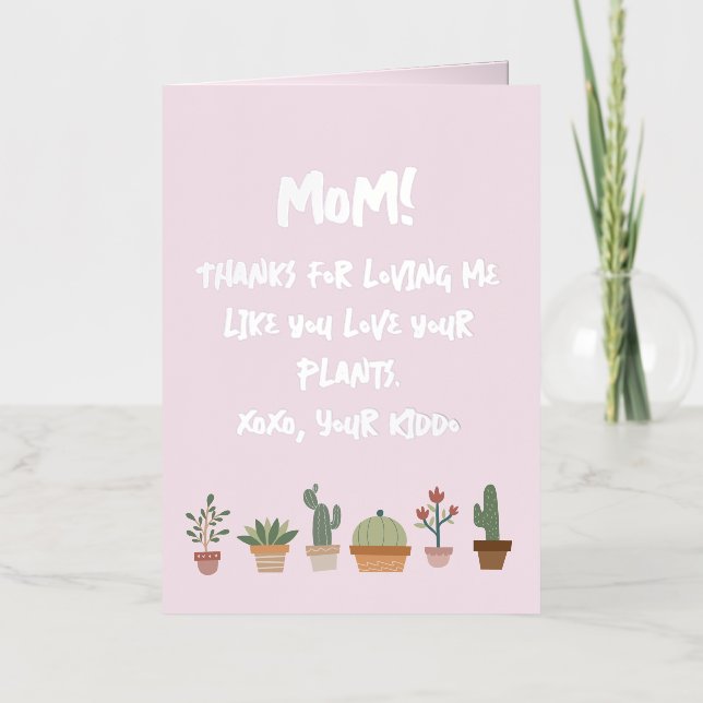 Funny Mother’s Day Plant Lover Foil Greeting Card (Front)