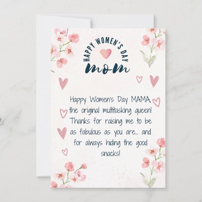 Funny Mother - Women's Day Greeting Card (Front)