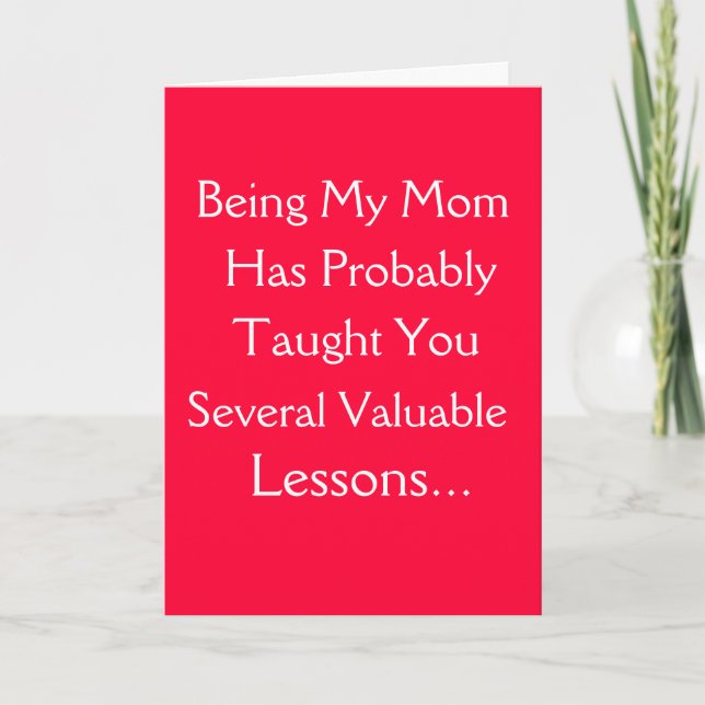 Funny Mothers Day Card (Front)