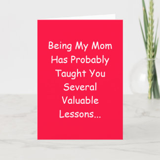 Funny Mothers Day Card