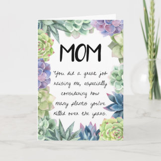 funny mothers day card best mom ever floral
