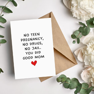 Funny Mother's Day Card from Teen