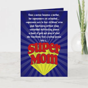 Funny Mother's Day Cards, Super Mom Card