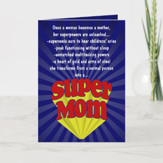 Funny Mother's Day Cards, Super Mom Card
