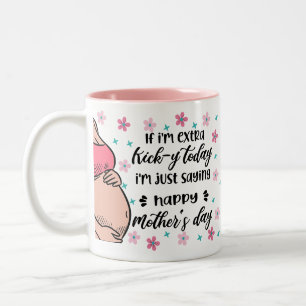 Funny Mother's Day from Baby Bump for Mom to Be Two-Tone Coffee Mug