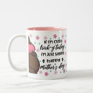 Funny Mother's Day from Baby Bump for Mom to Be Two-Tone Coffee Mug
