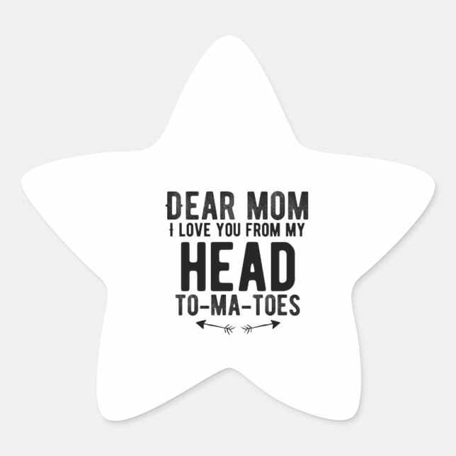 funny mothers day gift for mother mom star sticker (Front)
