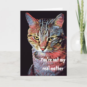 Funny Mother's Day Judgemental Cat  Card