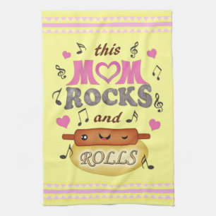 Funny Mother's Day Mom Rocks Mojo Towel