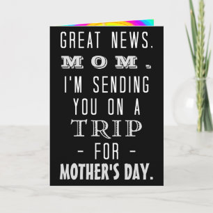 Funny Mother's Day Mom Trip Retro Hippie Humour Card