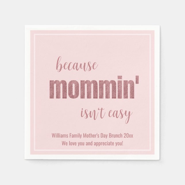 Funny Mother's Day Party  Napkin (Front)