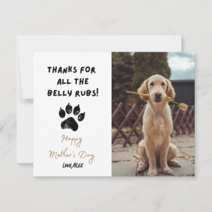 Funny Mothers Day Personalized Dog Mom Pet Photo Card