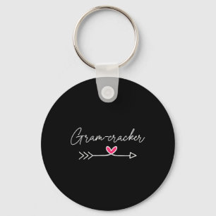 Funny Mothers Day Shirt Cute Pink Arrow Heart Gram Keychain