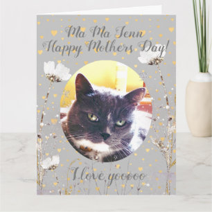 Funny Mothers Day Surprise Personalized from Cat Card