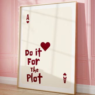 Funny Motivational Ace of Hearts Trendy Wall Art