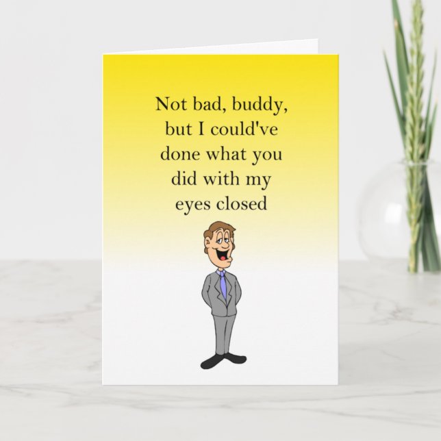 funny motivational congratulations card (Front)