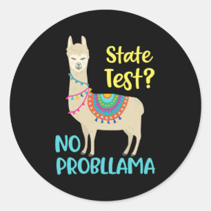 Funny Motivational State Test Day For Students Classic Round Sticker