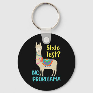 Funny Motivational State Test Day For Students  Keychain