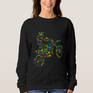 Funny Motocross Autism Awareness Sport Matching Sweatshirt