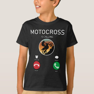 Funny Motocross Phone Call Interface T-Shirt