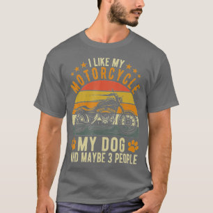 Funny Motorbike Biker Motorcycle Design Pet Owner  T-Shirt