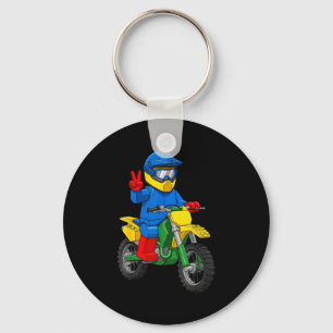 Funny Motorbike Builder Boys Block Building Toys D Keychain