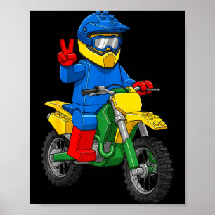 Funny Motorbike Builder Boys Block Building Toys D Poster