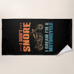 Funny Motorcycle Design For Men Women Motorcycle R Beach Towel