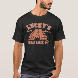 Funny Motorcycle Graphic Lucky's Spread Eagle T-Shirt