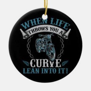 Funny Motorcycle Lover Graphic Women Men Ceramic Ornament