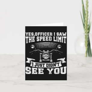 Funny Motorcycle Lover Graphic Women Men Motorbike Card