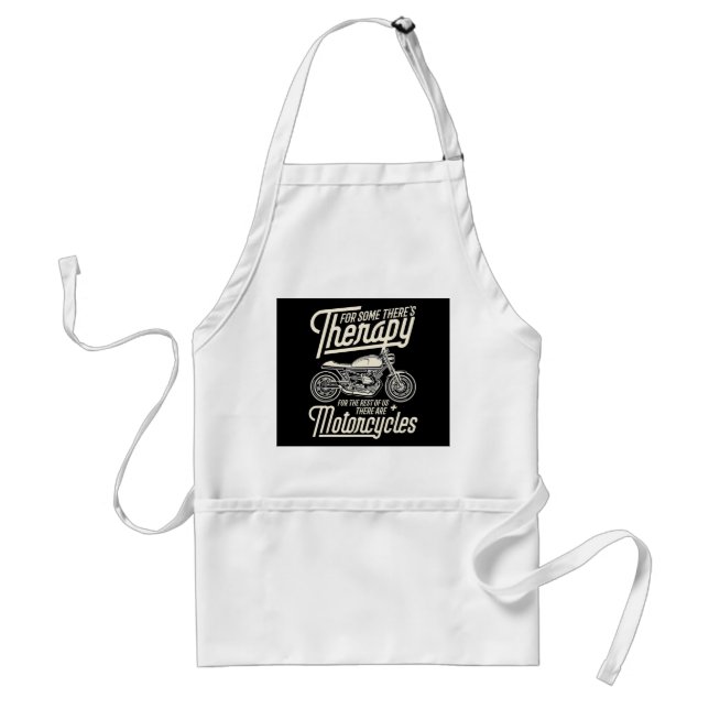 Funny Motorcycle Rider Rapy -  Biker Gift Standard Apron (Front)