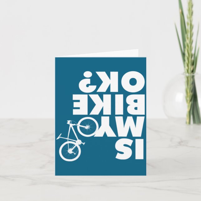 Funny Mountain Bike  Card (Front)