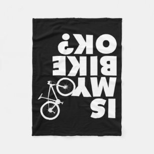 Funny Mountain Bike Fleece Blanket