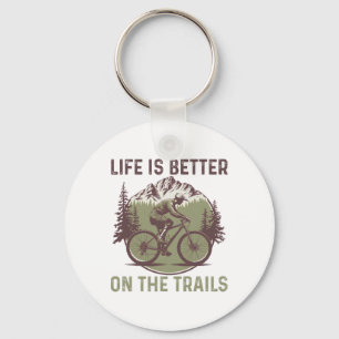 Funny Mountain Bike Mountain Biking Rider Mtb Moun Keychain