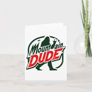 Funny Mountain Dude Bigfoot Sasquatch Hiking Gift Card