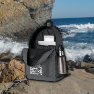 Funny Mountain Hiking  grey white Backpack Gift