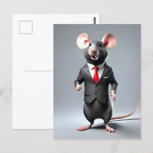 funny mouse cartoon postcard