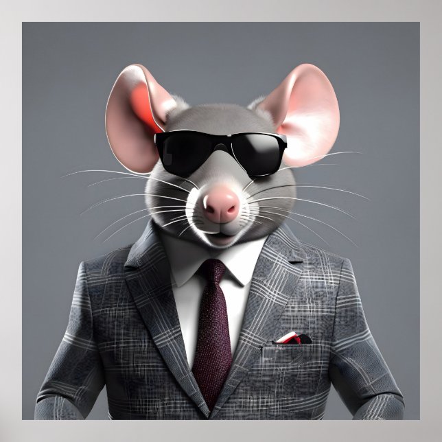 funny mouse cartoon poster (Front)