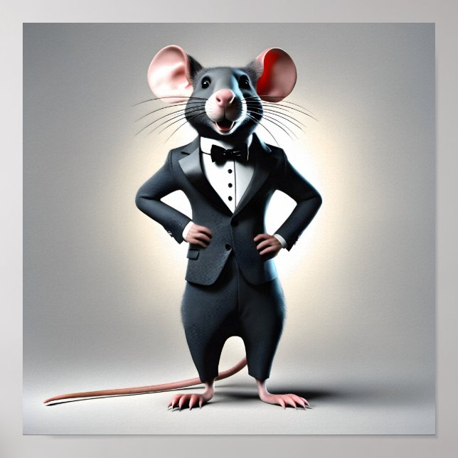 funny mouse cartoon poster (Front)